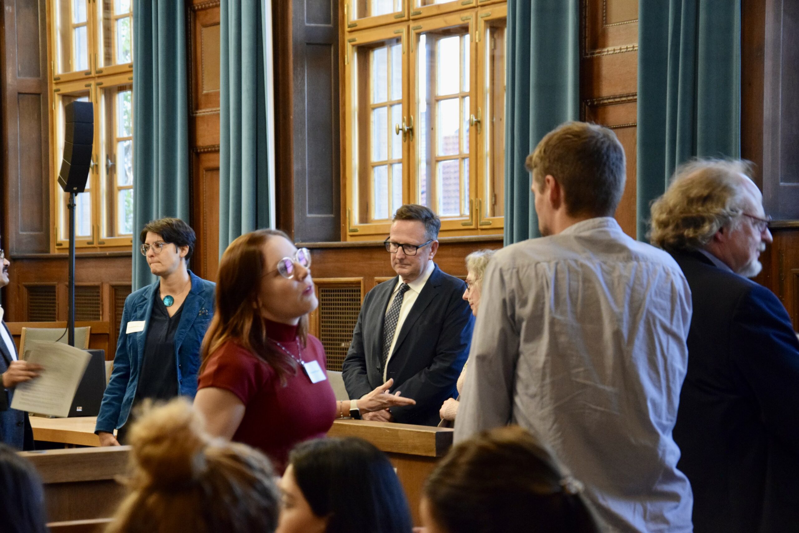 People talking before Conference commenced